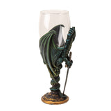 8" Glass Chalice / Goblet - Dragon Blade - Magick Magick.com