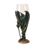 8" Glass Chalice / Goblet - Dragon Blade - Magick Magick.com