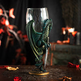 8" Glass Chalice / Goblet - Dragon Blade - Magick Magick.com