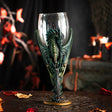 8" Glass Chalice / Goblet - Dragon Blade - Magick Magick.com