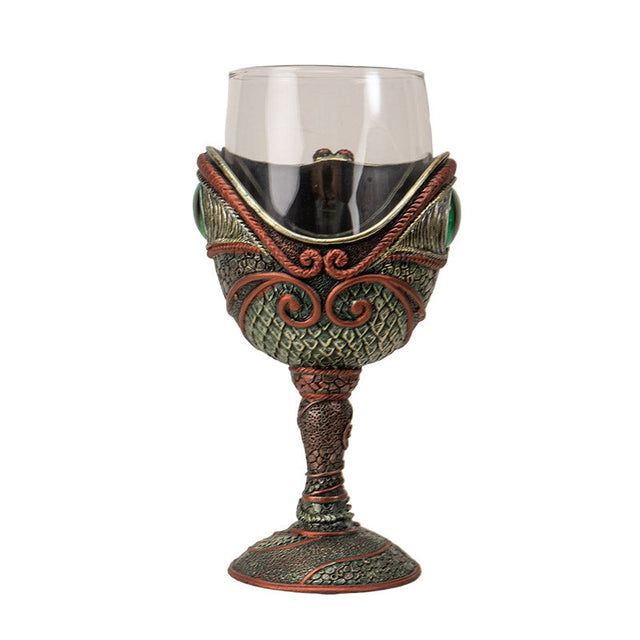 8" Glass Chalice / Goblet - Dragon Eye - Magick Magick.com