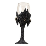 8" Glass Chalice / Goblet - Raven - Magick Magick.com