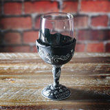 8" Glass Chalice / Goblet - Skull Spirit Board - Magick Magick.com