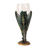 8" Glass & Resin Chalice / Goblet - Dragon Blade - Magick Magick.com