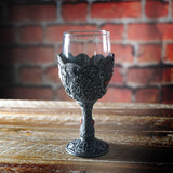 8" Glass & Resin Chalice / Goblet - Love Never Dies Skeleton Couple - Magick Magick.com