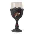 8" Glass & Resin Chalice / Goblet - Love Never Dies Skeleton Couple - Magick Magick.com