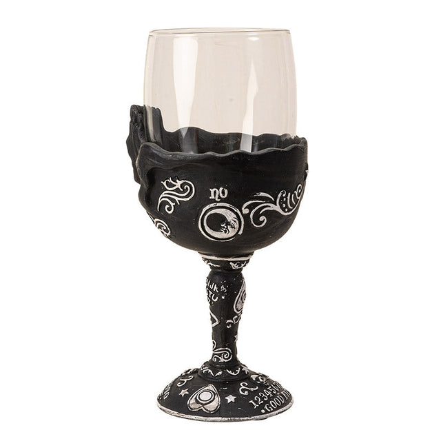 8" Glass & Resin Chalice / Goblet - Skull Spirit Board - Magick Magick.com