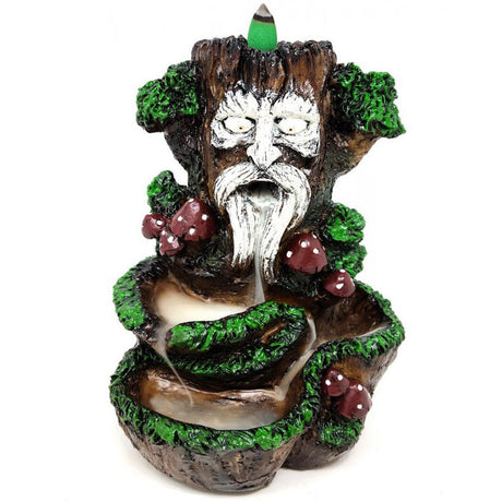 8" Green Man Backflow Cone Incense Burner - Magick Magick.com