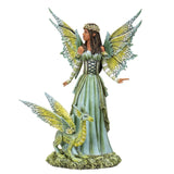 8" Jewel of the Forest Fairy with Dragon Statue - Magick Magick.com