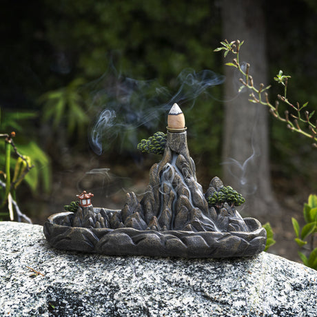 8" Mountain Backflow Incense Burner - Magick Magick.com