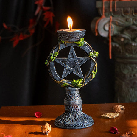 8" Pentagram Candle Holder - Magick Magick.com