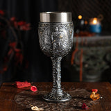 8" Resin & Stainless Steel Chalice / Goblet - Medieval - Magick Magick.com