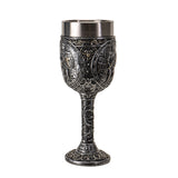 8" Resin & Stainless Steel Chalice / Goblet - Medieval - Magick Magick.com