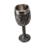 8" Resin & Stainless Steel Chalice / Goblet - Medieval - Magick Magick.com