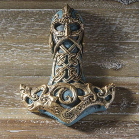 8" Thor's Hammer Wall Plaque Statue - Magick Magick.com