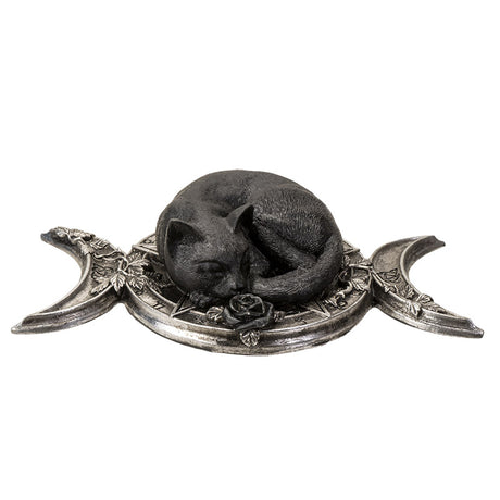 8" Triple Moon Black Cat Table Ornament - Magick Magick.com