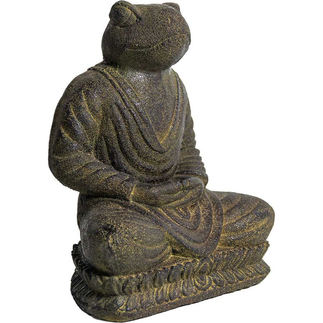 8" Volcanic Stone Statue - Buddha Frog - Magick Magick.com