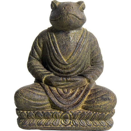 8" Volcanic Stone Statue - Buddha Frog - Magick Magick.com