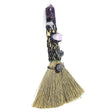 8" Wicca Gemstone Broom - Amethyst with Multi Stones - Magick Magick.com