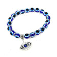 8 mm Elastic Bracelet Round Beads - Evil Eye with Eye Charm - Magick Magick.com