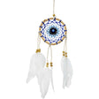 8.5" Twist Wreath Dream Catcher with Woven Evil Eye - Magick Magick.com