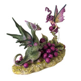 8.6" Amy Brown Dragon Statue - Always Share Your Grapes - Magick Magick.com