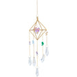 9" Hanging AB Crystal Prism Suncatcher - Multi-Colored Glass Beads & Clear Crystals - Magick Magick.com