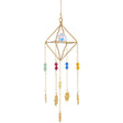 9" Hanging AB Crystal Prism Suncatcher - Multi-Colored Glass Beads & Sun Charms - Magick Magick.com