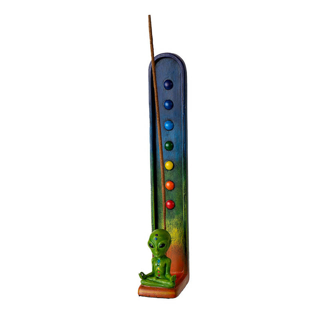 9" Meditating Alien Chakra Stick Incense Burner - Magick Magick.com