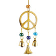 9" Peace Brass Wind Chime with Beads - Magick Magick.com