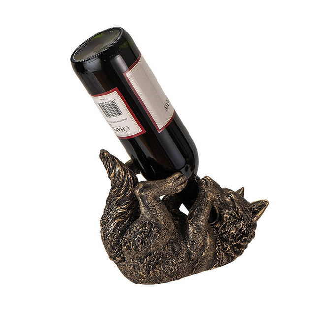 9" Wolf Wine Bottle Holder - Magick Magick.com