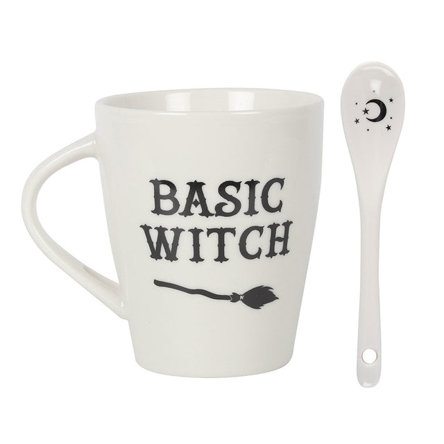 9 oz Ceramic Mug and Spoon Set - Basic Witch - Magick Magick.com