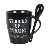 9 oz Ceramic Mug and Spoon Set - Stirring Up Magic - Magick Magick.com