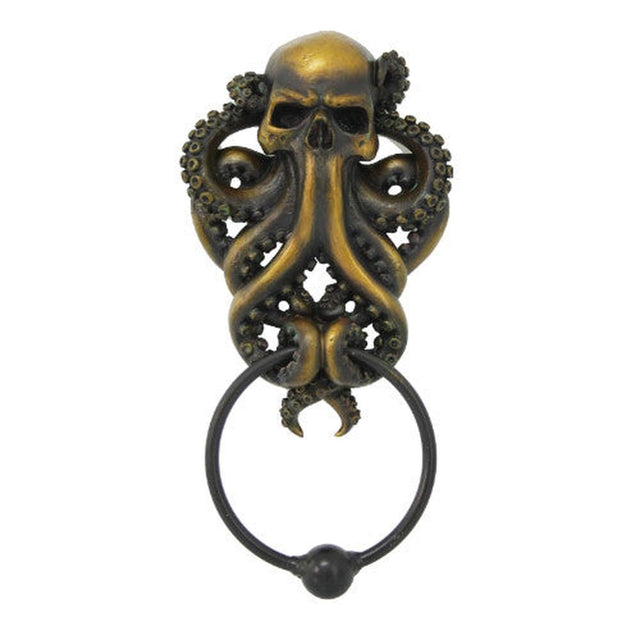 9.25" Octopus Skull Door Knocker