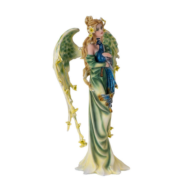 9.25" Peacock Fairy Statue - Magick Magick.com