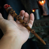 9.3" Skull Crystal Magic Wand - Magick Magick.com