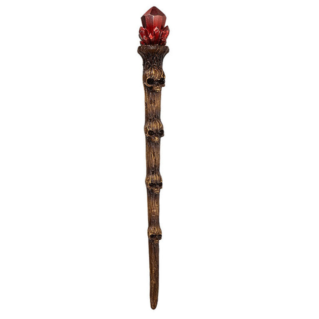 9.3" Skull Crystal Magic Wand - Magick Magick.com