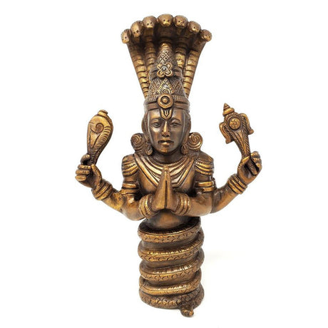 9.5" Patanjali God of Yoga Solid Brass Statue - Magick Magick.com