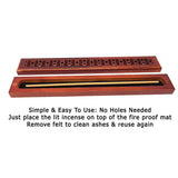 9.5" Wood Incense Box Burner - Rosewood - Magick Magick.com