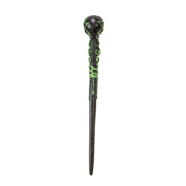 9.65" Green Pentacle Magic Wand - Magick Magick.com