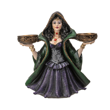 9.65" Witch Double Votive Candle Holder - Magick Magick.com