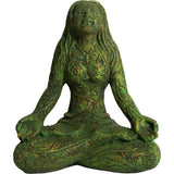 9.75" Volcanic Stone Statue - Mother Earth Lotus Pose - Magick Magick.com