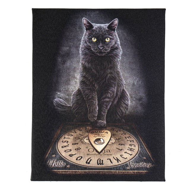 9.8" Lisa Parker Canvas Print - His Masters Voice Ouija Cat - Magick Magick.com