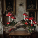 9.8" Mushrooms on a Stump Statue - Magick Magick.com