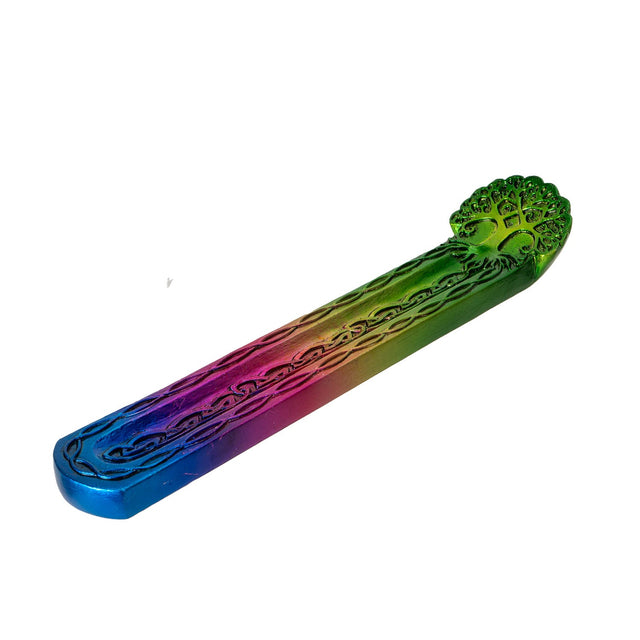 9.8" Tree of Life Rainbow Stick Incense Burner - Magick Magick.com