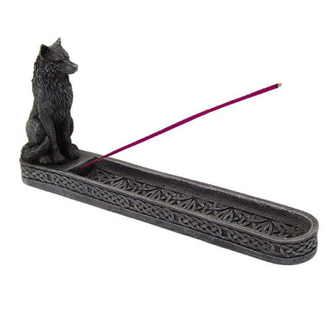 9.8" Wolf Incense Stick Burner Holder - Magick Magick.com