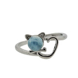 Adjustable Gemstone Kitty Cat Rings Display (24 Assorted Stone Rings) - Magick Magick.com