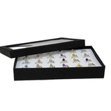 Adjustable Gemstone Kitty Cat Rings Display (24 Assorted Stone Rings) - Magick Magick.com