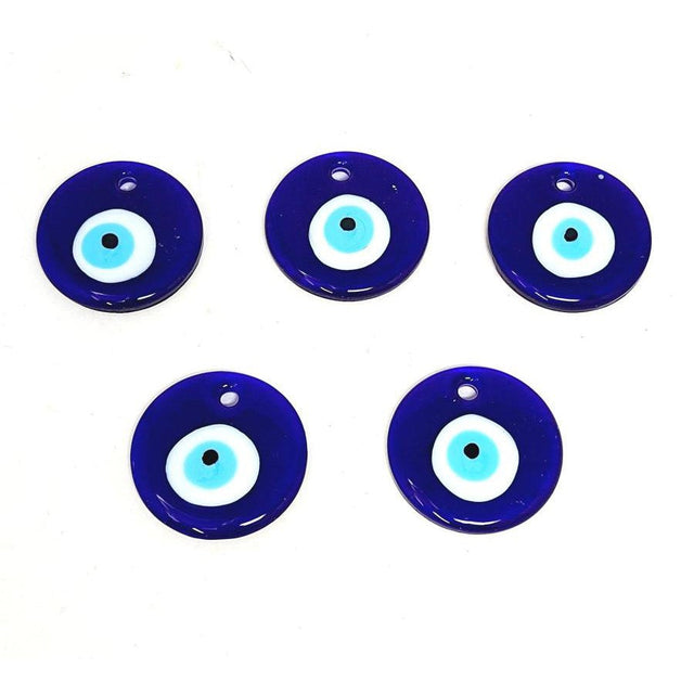 All Seeing Evil Eye Glass Charm with Hole (4 cm) - Magick Magick.com