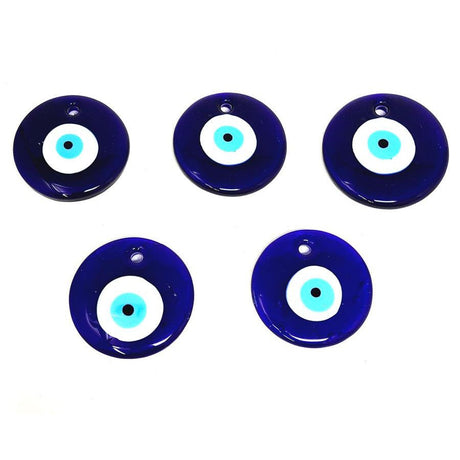 All Seeing Evil Eye Glass Charm with Hole (5 cm) - Magick Magick.com